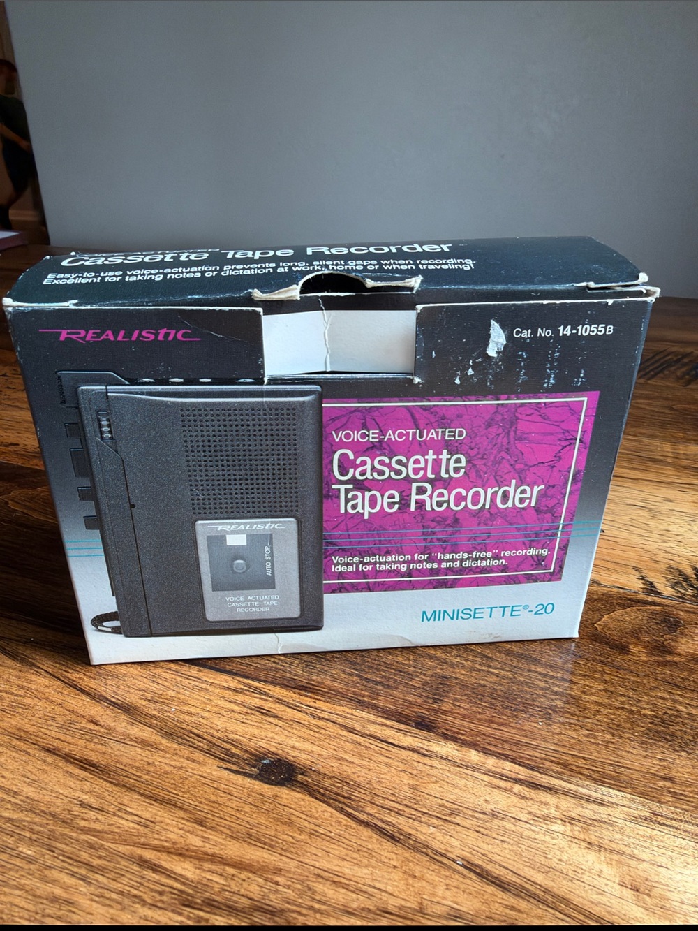 Realistic Minisette-20 Cassette Tape Recorder In Box Like New